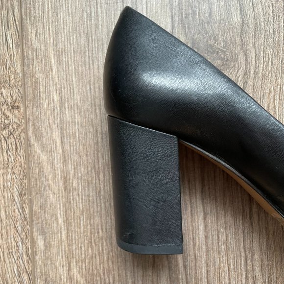 1.State Black Leather Block Heel Pumps | 5 - Picture 7 of 11